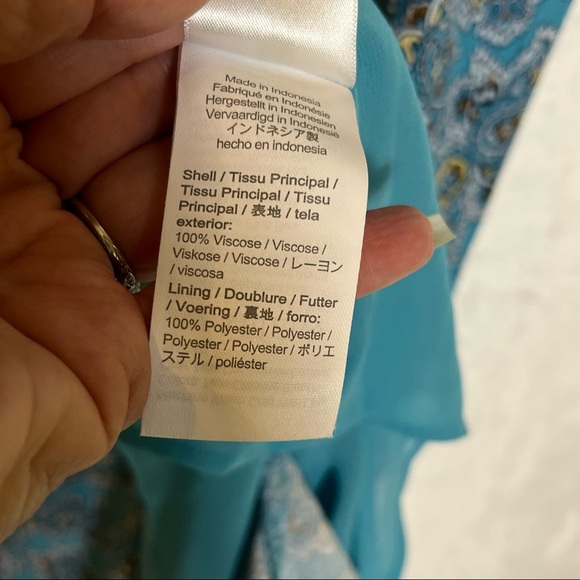 J.Crew Paisley Puff Sleeve Button Front Long Dress 6 Girly Boho Prairie Romantic - Picture 6 of 8